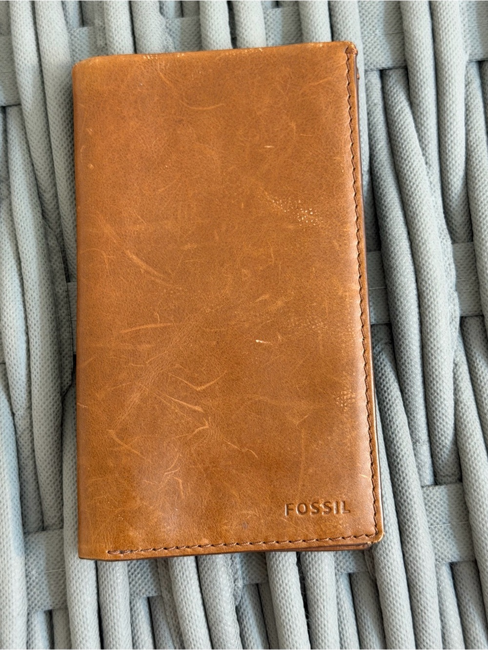 Fossil Brown Leather Passport Wallet